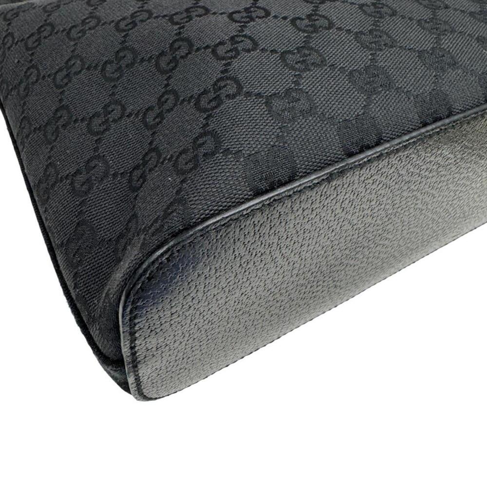 GUCCI Authentic Black Canvas Shoulder Bag - Picture 6 of 13